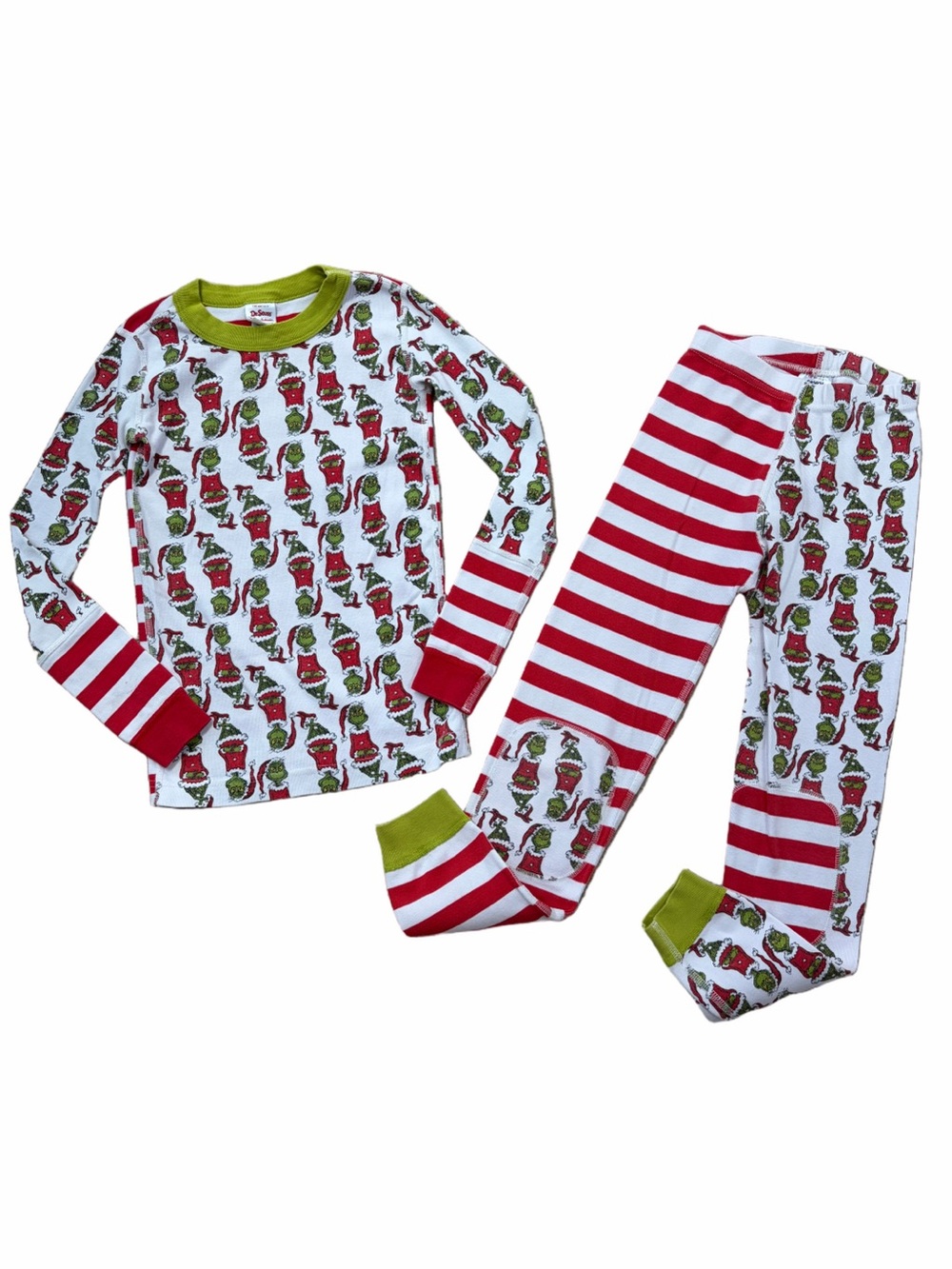 Hanna Andersson Size 130, 8, Dr. Seuss Mix It Up Grinch Christmas Pajamas